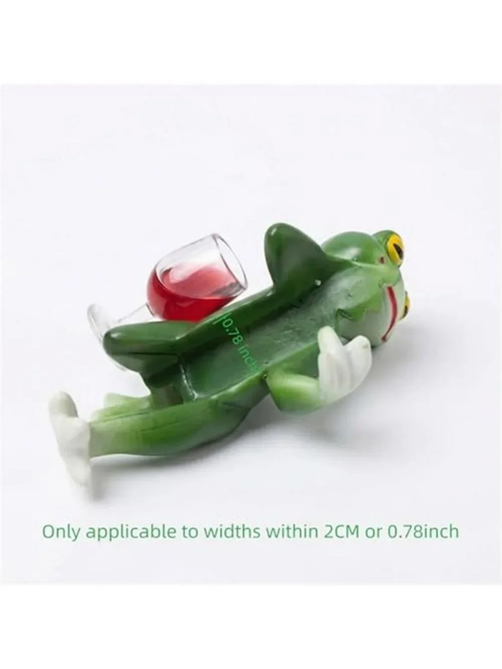 Tipsy Frog Pot Hugger, Waterproof Resin Frog Statue, Cute Miniature Frog